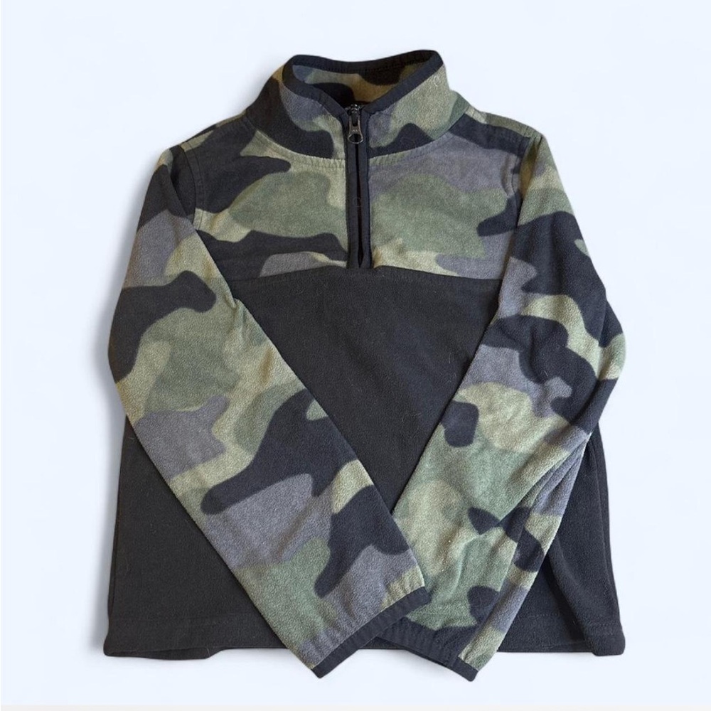 OshKosh B'gosh Camo Fleece Quarter-Zip Pullover